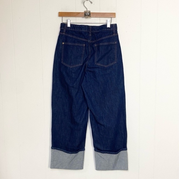 Women's High-Rise Straight Leg Wide Cuff Jeans - kate spade New York Sz 4 - Picture 3 of 9